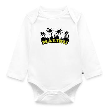 Malibu Skyline - Organic Longsleeve Baby Bodysuit - white - Front