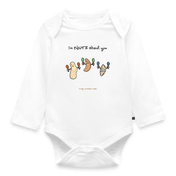 Peanut Party Parade - Baby Bio-Langarm-Body - Weiß - Vorne