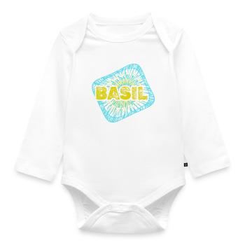Basil als Hobby - Baby Bio-Langarm-Body - Weiß - Vorne