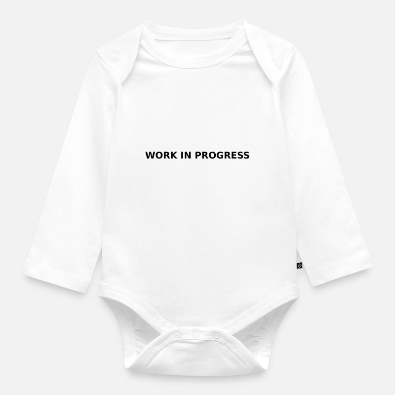 Work in progress - Organic Longsleeve Baby Bodysuit - white