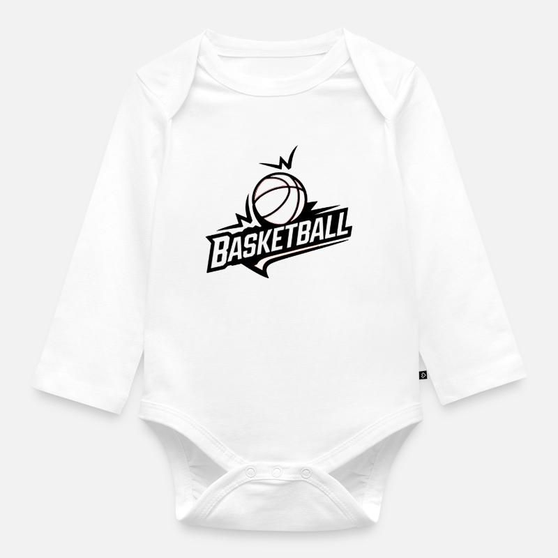 j'peux pas j'ai backetball - Body Bébé bio manches longues - blanc