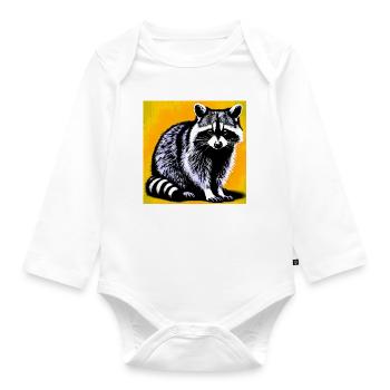 Raton laveur - Body Bébé bio manches longues - blanc - Devant