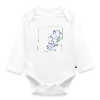 Cornflower minimalist - Organic Longsleeve Baby Bodysuit - white - Front