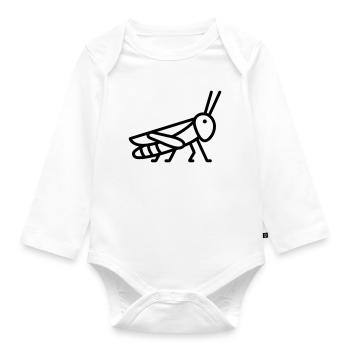 grasshopper - Organic Longsleeve Baby Bodysuit - white - Front
