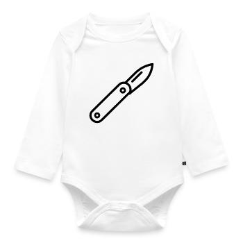 couteau - Body Bébé bio manches longues - blanc - Devant