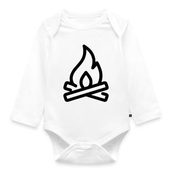 Campfire - Organic Longsleeve Baby Bodysuit - white - Front