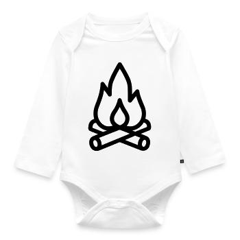 Campfire - Organic Longsleeve Baby Bodysuit - white - Front