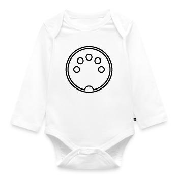 MIDI Connector - Organic Longsleeve Baby Bodysuit - white - Front