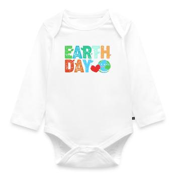 Archaeology Geology - Organic Longsleeve Baby Bodysuit - white - Front