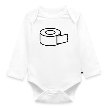Masking Tape Craft Icon - Organic Longsleeve Baby Bodysuit - white - Front
