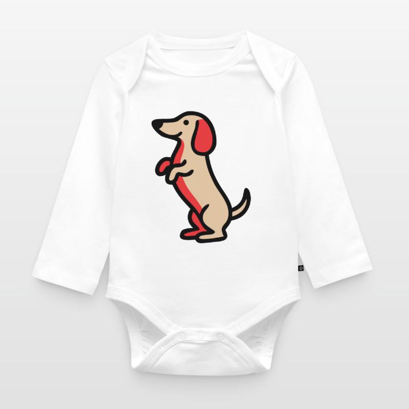 Petit teckel Mec Comic Body Bébé bio manches longues