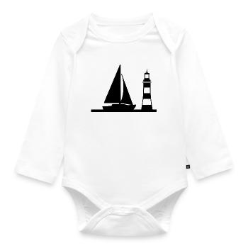 Segeln - Baby Bio-Langarm-Body - Weiß - Vorne