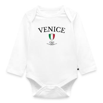 Souvenir Venice, elegant design Venice - Organic Longsleeve Baby Bodysuit - white - Front