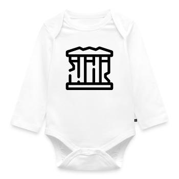 ruins - Organic Longsleeve Baby Bodysuit - white - Front