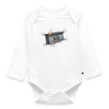 Dumpster Rage Streetwear - Organic Longsleeve Baby Bodysuit - white - Front