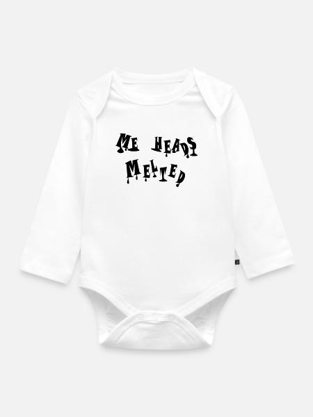 Mes têtes ont fondu - Body Bébé bio manches longues - blanc