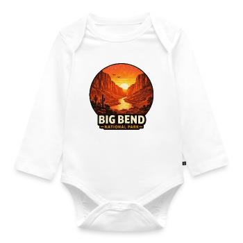 Big Bend National Park Sunset Motif - Organic Longsleeve Baby Bodysuit - white - Front