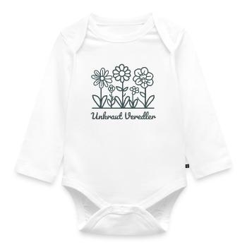 Unkraut Veredler Lustiges Garten Design - Baby Bio-Langarm-Body - Weiß - Vorne
