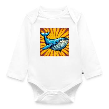 Wal - Baby Bio-Langarm-Body - Weiß - Vorne