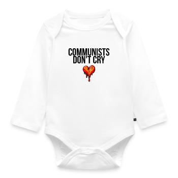 communists don't cry - Organic Longsleeve Baby Bodysuit - white - Front