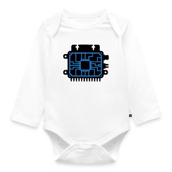 Logo informatique du PCB Microchip - Body Bébé bio manches longues - blanc - Devant