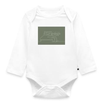 Only 5 minutes left of bedroom humor - Organic Longsleeve Baby Bodysuit - white - Front