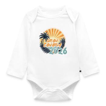 Gran Canaria 2026 - Baby Bio-Langarm-Body - Weiß - Vorne
