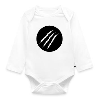 claw - Organic Longsleeve Baby Bodysuit - white - Front