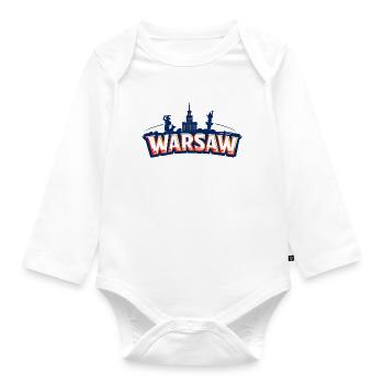 Varsovie - Body Bébé bio manches longues - blanc - Devant
