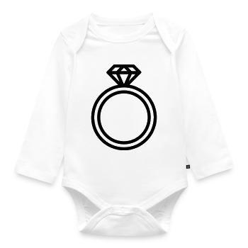 Ring - Baby Bio-Langarm-Body - Weiß - Vorne
