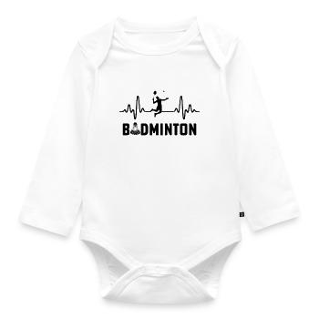 Badminton  - Body Bébé bio manches longues - blanc - Devant
