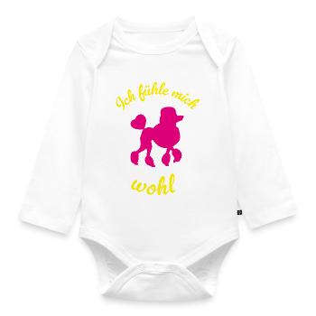 Poodle Well Dogs Office Life Humor Wauwau Fan Dog - Organic Longsleeve Baby Bodysuit - white - Front