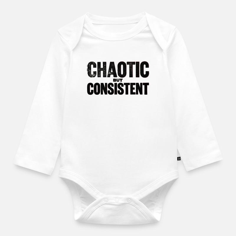 chaotic-but-consistent - Baby Bio-Langarm-Body - Weiß