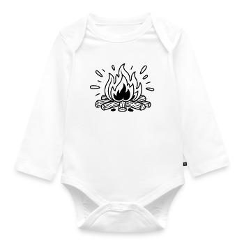campfire - Organic Longsleeve Baby Bodysuit - white - Front