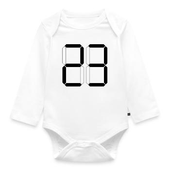 NUMBER 23 Twenty-Three Basket Gift Digital - Organic Longsleeve Baby Bodysuit - white - Front