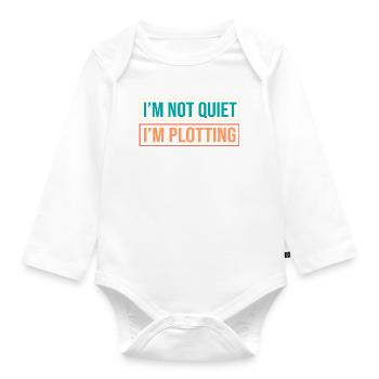 Anxiety Anxious Scaredy Introvert - Organic Longsleeve Baby Bodysuit - white - Front