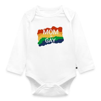 Lesbisch Mutter zum Mutterwürdigkeiten  - Baby Bio-Langarm-Body - Weiß - Vorne