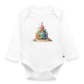 Sandbox Star Adventure - Organic Longsleeve Baby Bodysuit - white - Front