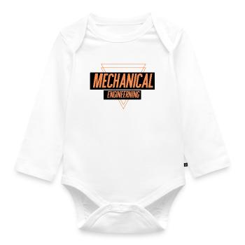 Mechanical Engineering  - Organic Longsleeve Baby Bodysuit - white - Front