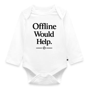Offline Would Help - Baby Bio-Langarm-Body - Weiß - Vorne