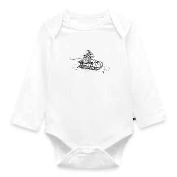 Sleigh - Organic Longsleeve Baby Bodysuit - white - Front
