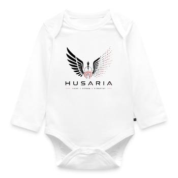 Husaria Digital Wings – Modern Security & Strategy - Organic Longsleeve Baby Bodysuit - white - Front