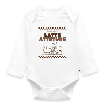 Latte Attitude - Organic Longsleeve Baby Bodysuit - white - Front