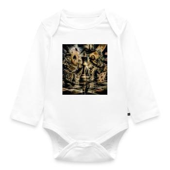 Surrealism Chess - Organic Longsleeve Baby Bodysuit - white - Front