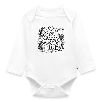 Self love - Organic Longsleeve Baby Bodysuit - white - Front