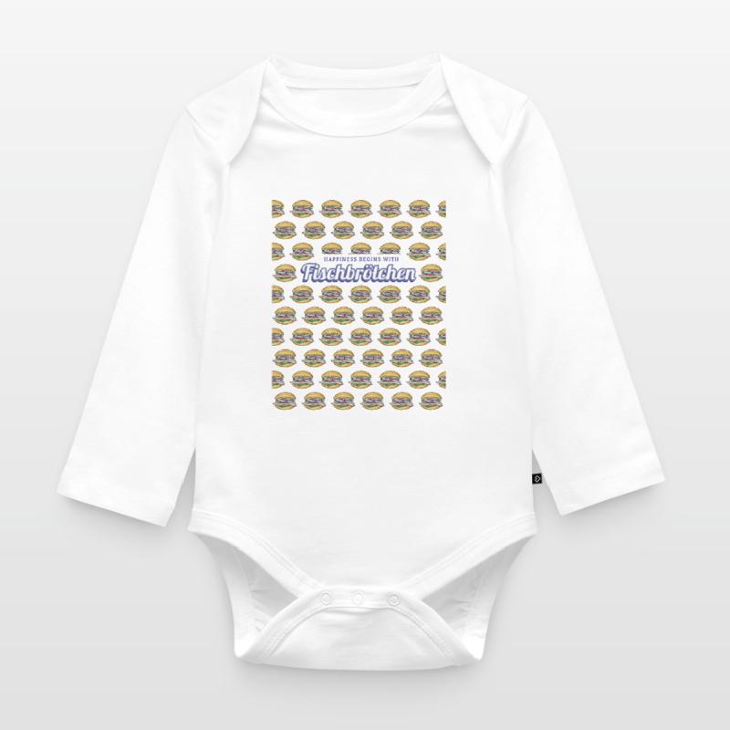 Fischbrötchen mit Matjes oder Bismarckhering Baby Bio-Langarm-Body