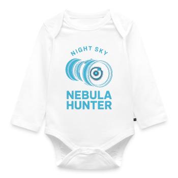 Nebula Hunter Night Sky - Organic Longsleeve Baby Bodysuit - white - Front