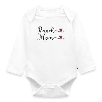 Maman de ranch - Body Bébé bio manches longues - blanc - Devant