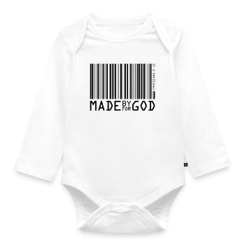 Made by God - Organic Longsleeve Baby Bodysuit - white - Front