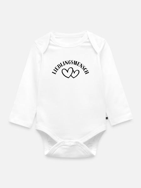 Lieblingsmensch für Sie und Ihn - Baby Bio-Langarm-Body - Weiß